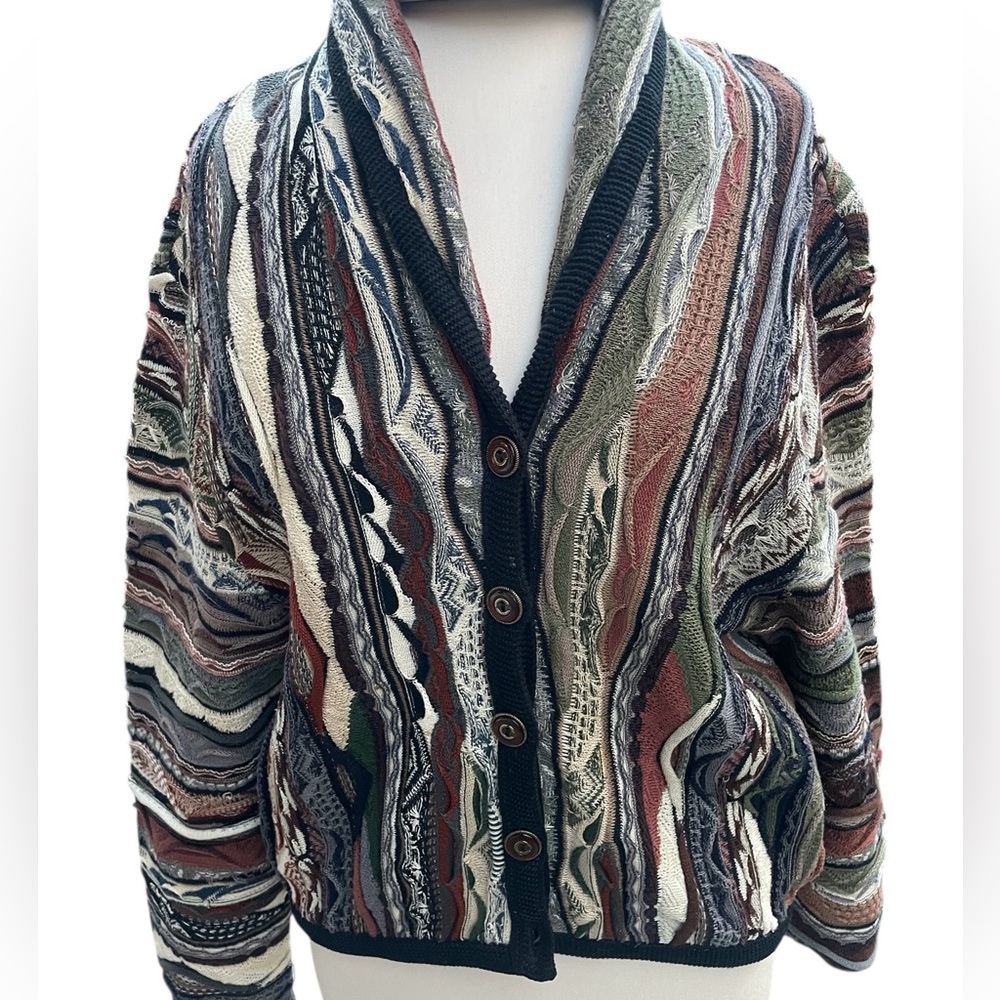 Vintage 90s COOGI Rare Cardigan Sweater Size M